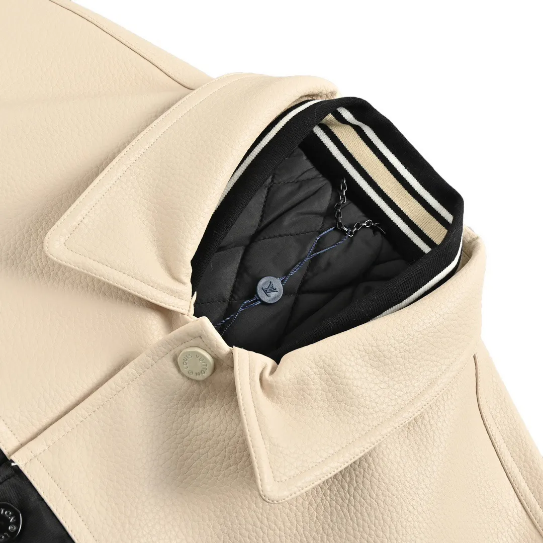 Louis Vuitton/Louis Vuitton 23Fw contrasting color patchwork baseball jacket